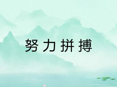 努力拼搏 努力拼搏