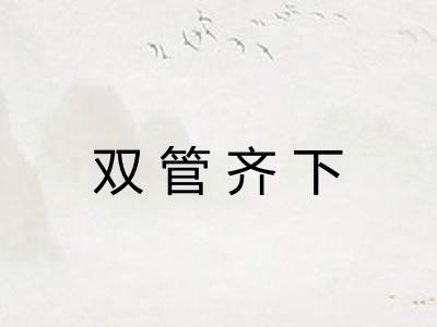 双管齐下