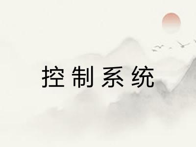 控制系统 控制系统