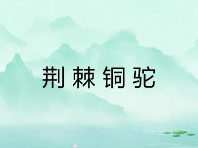 荆棘铜驼