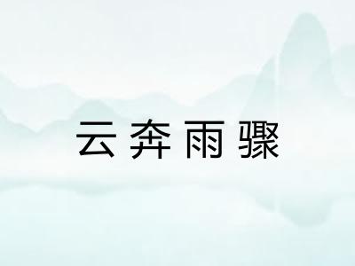 云奔雨骤 云奔雨骤