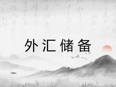 外汇储备 外汇储备