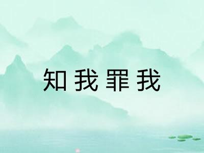 知我罪我