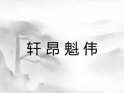 轩昂魁伟 轩昂魁伟