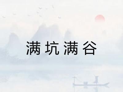 满坑满谷 满坑满谷
