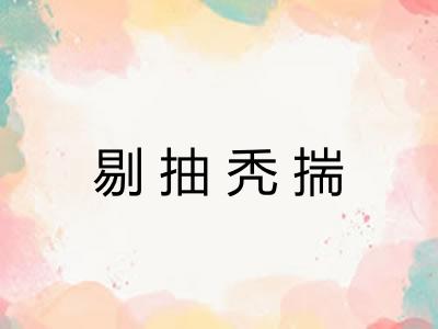 剔抽秃揣 剔抽秃揣