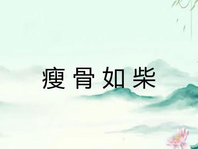瘦骨如柴 瘦骨如柴
