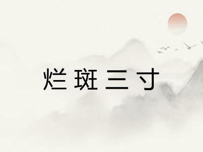 烂斑三寸 烂斑三寸