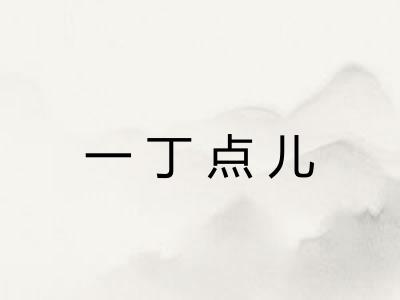 一丁点儿