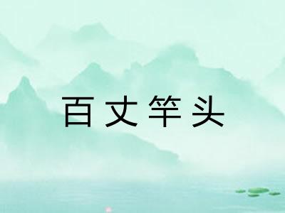百丈竿头