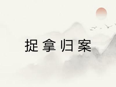 捉拿归案
