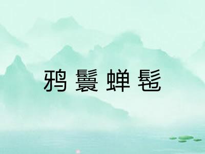 鸦鬟蝉髢 鸦鬟蝉髢
