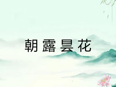 朝露昙花