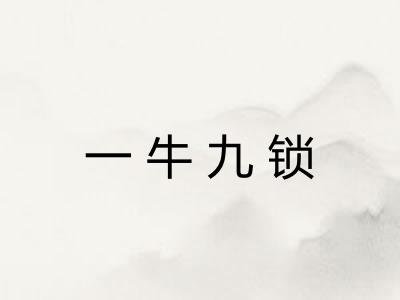 一牛九锁 一牛九锁