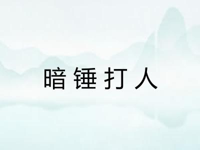 暗锤打人 暗锤打人