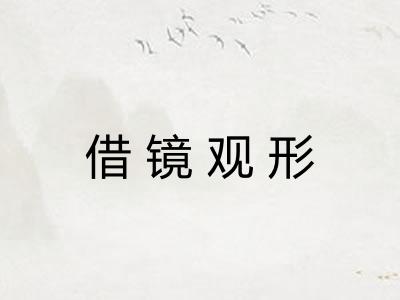 借镜观形 借镜观形