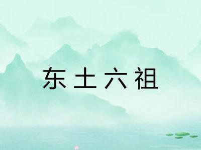 东土六祖 东土六祖