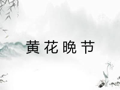 黄花晩节 黄花晩节