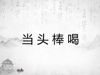 当头棒喝