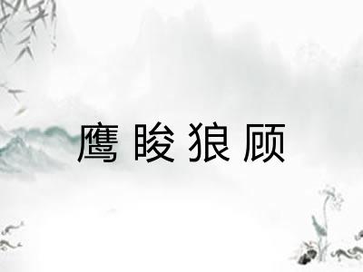 鹰睃狼顾
