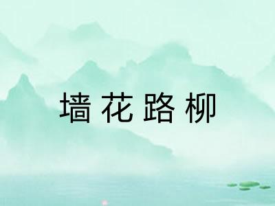 墙花路柳 墙花路柳