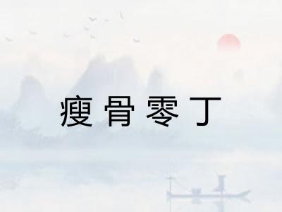 瘦骨零丁 瘦骨零丁