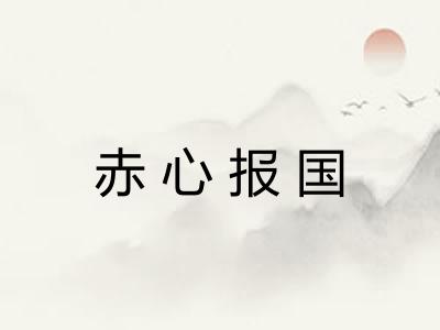 赤心报国 赤心报国