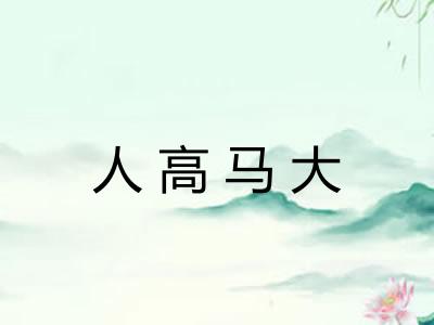 人高马大 人高马大