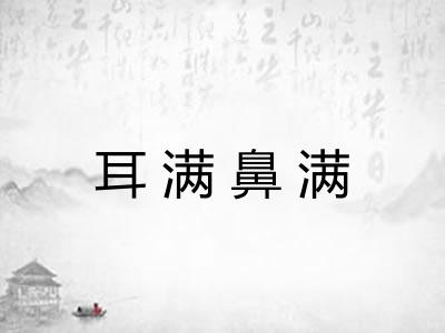 耳满鼻满 耳满鼻满