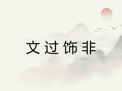 文过饰非