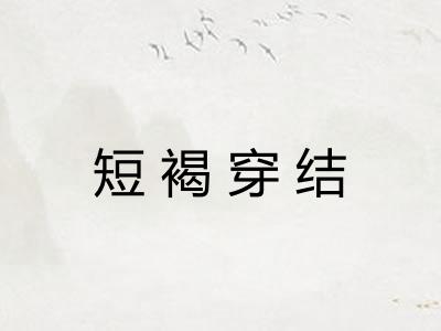 短褐穿结 短褐穿结