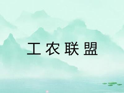 工农联盟 工农联盟