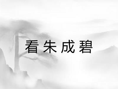 看朱成碧 看朱成碧
