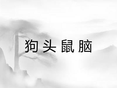 狗头鼠脑 狗头鼠脑