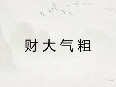财大气粗