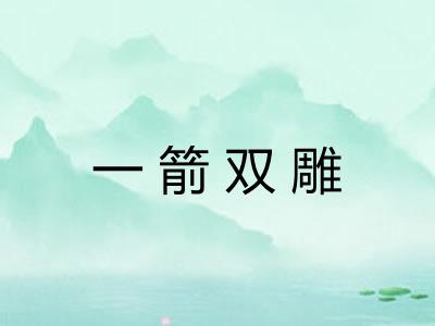 一箭双雕 一箭双雕