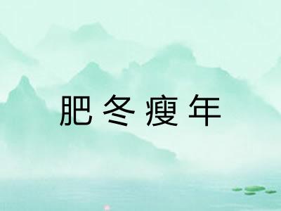 肥冬瘦年