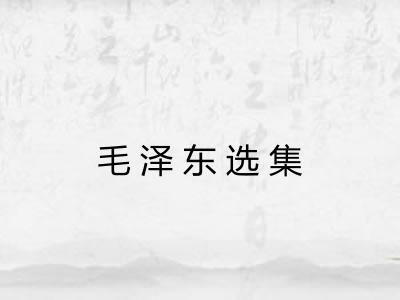 毛泽东选集 毛泽东选集