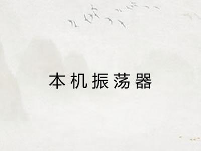 本机振荡器 本机振荡器