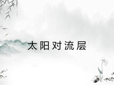 太阳对流层 太阳对流层