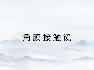 角膜接触镜 角膜接触镜