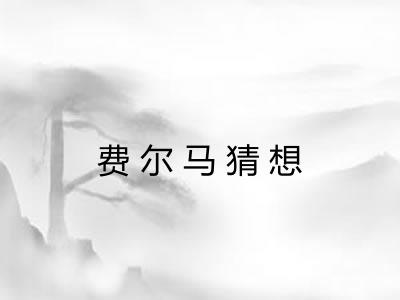 费尔马猜想 费尔马猜想