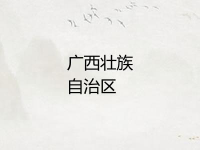 广西壮族自治区 广西壮族自治区